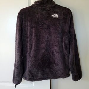 The North Face size M black fuzzy zip jacket